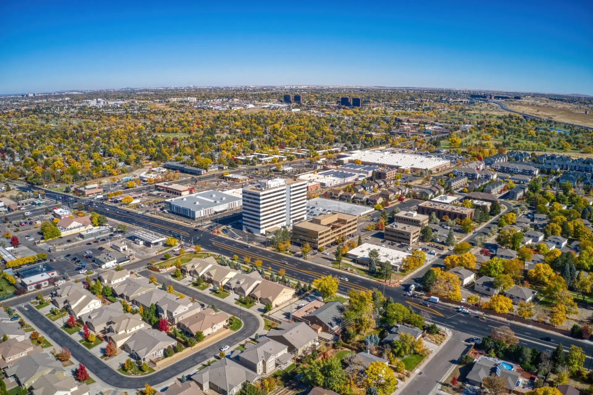 Aerial View of Aurora, Colorado - Aurora DUI Attorney